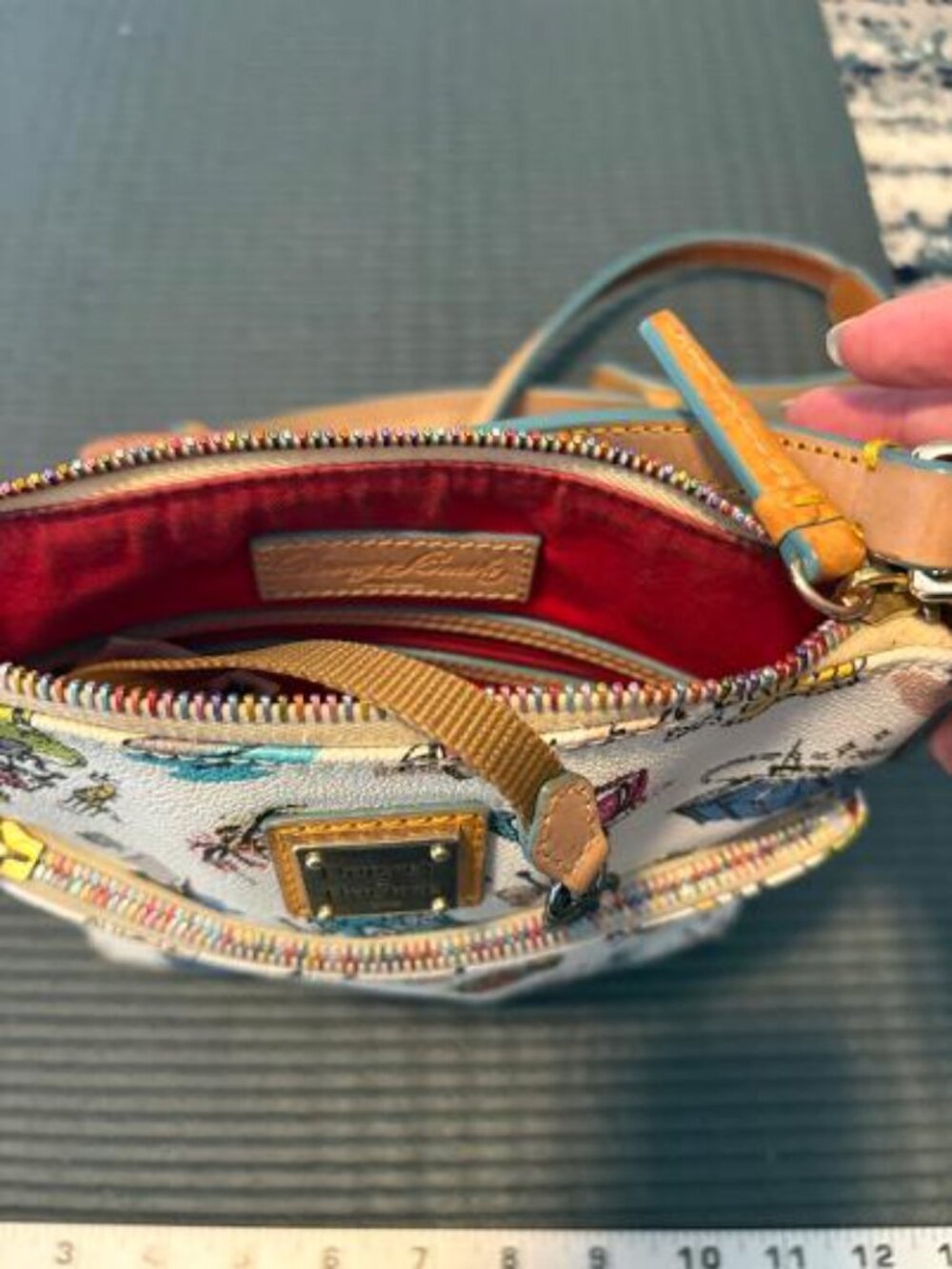 Dooney & Bourke White Multicolor Disney Parks Sketch Crossbody Bag - Picture 6 of 8